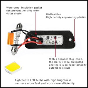 2pcs Canbus Nessun errore Luci di targa LED LED per Mercedes-Benz W164 X164 W251 V251 ML GL R CLASSE CLASSE NUMERO AUTO LAMP LAMPAGNO