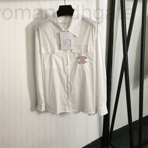 Camicette femminile camicie designer 2024 primavera/estate nanyou nuovo stile elegante sequestro ricamato a doppia tasca versatile camicia a maniche lunghe yaah