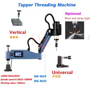 M6-M24-M36 CNC Electric Tapping Machine Servo Motor Electric Tapper Drilling With Chucks Easy Arm Power Tool Threading Machine