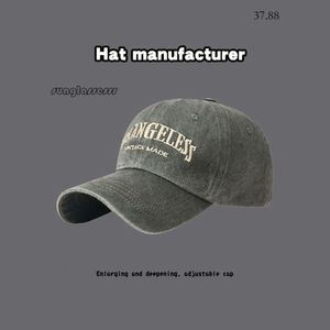 baseball cap 2024 Spring New Women's Washed Letter Minimalist Baseball Men's Embroidered Couple Versatile Fashion Duck Tongue Hat