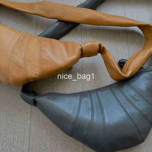 Shoulder Bags Lemaire Horn Bag Sheep Skin Kesong Oblique Dumpling Leather Armpit Method Stick Hidemi Chest Waist Packs