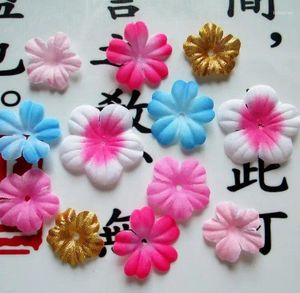 Decorative Flowers Scrapbook Mixed 6Colors Cloth Flower For Scrapbooking Decoration Wholesale Diy Accessory