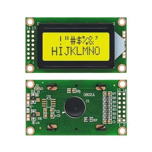 0802 Moduł LCD 8 x 2 Wyświetlacz znaków 3,3 V / 5V LED LED LED LED dla zestawu Arduino DIY
