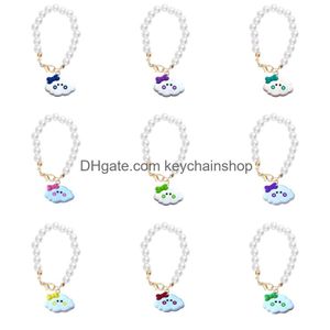 Keychains Lanyards Charm Accessories Pearl Tumbler Chain för kopp med handtag Sile Drop Delivery Otylg