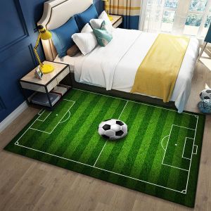 Football Sports Carpet for Living Room Bedroom Soccer Carpets Children Room Decor Green Rugs Door Mat Floor Mat Kids Play Mats