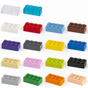 100g küçük parçacık 3001 yüksek tuğla 2x4 yapı blokları parçalar diy blok yaratıcı hediye blokları ile uyumlu kale oyuncakları