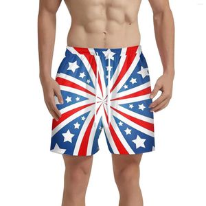 Calça masculina shorts Independence Day Impresso Lightweight Running Basketball Athletic Bottom elástico Ajuste Ajuste as calças