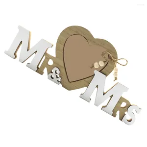 Frames Wedding Po Frame Set Decoration Collage Heart-shaped Wooden Bride Light House Decorations For Home