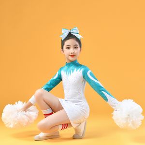 Flash Drill High Quality Cheerleaders Uniform School Team Class Suit for Glir Dance Costumes Pompoms Cheerleading Costume Women