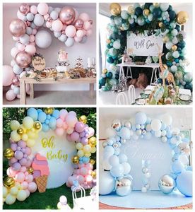 Qifu Macaron Balloon Garland Arck Kit Wedding Bunder Bunder Balon Happy Birthday Decor Дети взрослой душ Ballons Globos 1028186407