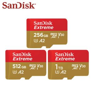 Drönare Extreme Micro SD -kort 1TB 256 GB A2 512 GB Memory Card Micro SDXC U3 V30 100% Original TF -kort för kamera drönare