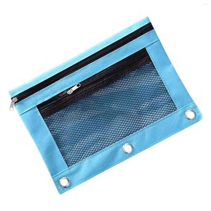 Storage Bags 21X18cm Mesh Double Zipper Pouch Document Bag Waterproof Zip File Folders A4 School Office Supplies Pencil Case
