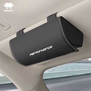 Performance Car Sunglasses Holder Leather Glasses Case Storage Box For VK Golf5 Golf6 Golf7 MK6 MK7 MK5 MK4 GOLFR TDI GTI 240327