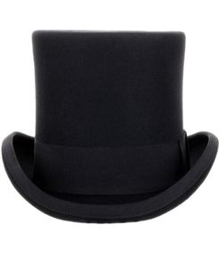 135 cm High 100 Wool Top Hat Satin fodrad President Party Men039s Felt Derby Black Hat Women Men Fedoras60241968187005