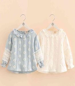 Spring Autumn Fashion Children039s abbigliamento cotone per bambini bambini a manica lunga ritaglio a cavalcata floreale di fiori lj205929525