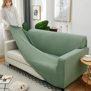 Pokrywa krzesła 1/2/3/4/5 siedzenie rozciąganie Jacquard Sofa pokrywa elastyczna zwykła kolor na salon slipcover na kanapie meble meble