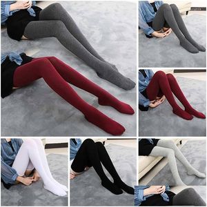 Socks Hosiery Women Thigh High Sock Over The Knee For Long Stockings Lolita Leg Tights Highs Lengthen Autumn Ladies Drop Delivery Appa Otqg6