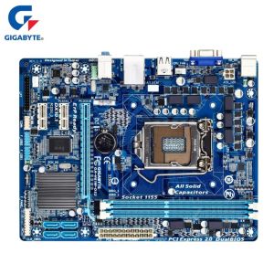 Moderbrädor Gigabyte GAH61MDS2 Moderkort LGA 1155 DDR3 16GB för Intel H61 H61MDS2 Desktop Mainboard SATA II Micro ATX Systemboard Används