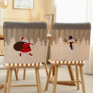 Chair Covers Backrest DIY Prop Snowman Long-lasting Home Supplies Exquisite Attractive Dustproof Protective Elder Pattern