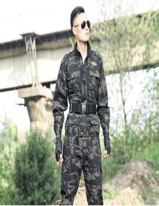 Erkek Kamuflaj Tekdüzen Ordu Ekipmanı Taktik Savaş Seti Airsoft Suit Pantolon Gömlek Avcılık Panting Topu Taktik Ceket Set162398