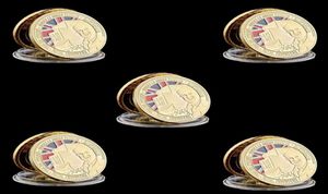 5pcs Ingegneri reali Spada spiaggia 1oz Gold Placted Artigianato Commemorative Challenge Coins Souvenir Collectibles Gift4575144