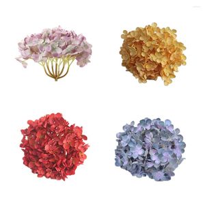 Fiori decorativi seta versatile idrangea artigianato di fiori artificiali per bassa manutenzione interna o esterna elegante