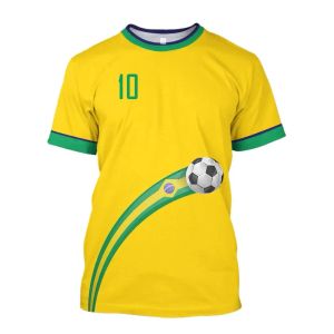 2023 New Brazil Jersey T-shirt Fine Design Brazilian Select Shirt O Neck Oversized Football Team Casual Streetwear Mens Clothing