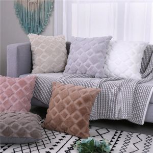 Animals Free Shipping 3d Rhombus Geometric Plush Throw Pillow Case 30*50/45*45cm Cushion Cover Home Living Room Sofa Decor