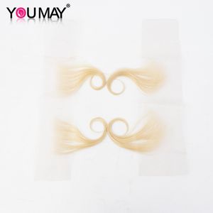 HD Lace Baby Hair Stripes 4Pcs Loose Body Wave Baby Hair Pre Plucked Natural Hair Line Edge For Black Women Youmay Virgin