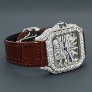 럭셔리 모습 완전히 시계를위한 힙합을위한 독특하고 비싼 Mosang 다이아몬드 시계를위한 남성 여성을위한 아이드 아웃 힙합 산업 고급스러운 64875