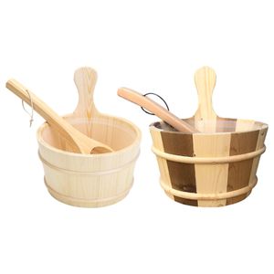 4L Wooden Sauna Barrel SPA Steaming Bathroom Tool for Home Sauna Room Sauna