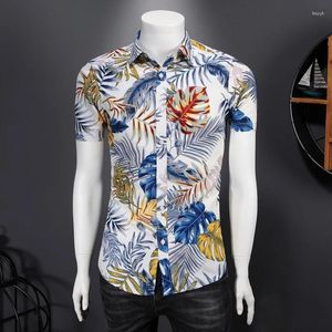 Men's Casual Shirts Plus Size Beach Floral Shirt 5xl 6xl 2024 Sumemr Arrivals Short Sleeve Button Up Korean Clothes