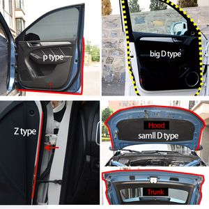 SEAMETAL Car Door Sealing Strip Rubber Car Body Weather Strip Waterproof Soundproof Weatherstrip for Trunk Hood Reduce Noise