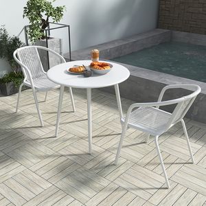 Nordic Balcony Small Home Round Patio Table Outdoor Leisure Dining Garden Chair Office Tuinmeubelen Garden Furniture Sets WK50HY