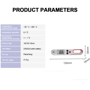 Foldable Meat Thermometer Cooking Food Kitchen BBQ Probe Water Milk Oil Liquid Oven Digital Temperaure Sensor Meter Thermocouple