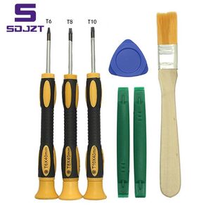 T6 T8H T10H Screwdriver Tool Kit with Prying Tool and Cleaning Brush Repair PS3 PS4 Controller