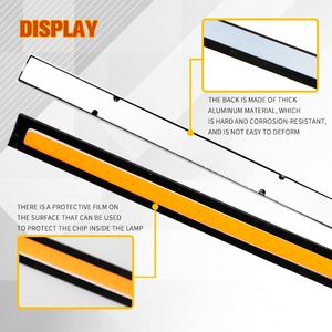 Haolide araba LED Cob Cob Drl Gündüz Çalışma Işığı 17cm Beyaz Mavi Kırmızı Su Geçirmez Evrensel Araba LED LED IŞIK IŞIK IŞIK IŞIKLAR 12V