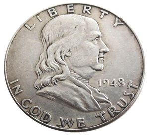 US 1948pd Franklin Half Dollar Craft Srebrna kopia monety mosiężne ozdoby domowe akcesoria 2355373
