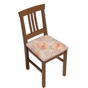 Chair Covers Dining Room Cover Floral Peach Seat Removable Washable Cushion For Home El