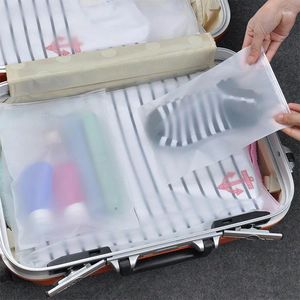 Bolsas de armazenamento 10pcs/lote de viagem Bolsa de viagem à prova de umidade à prova d'água de roupas de lavar roupa de lavar água 2024 E11157
