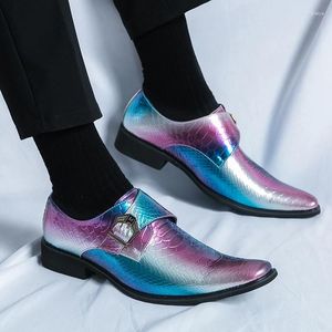 Casual Shoes Męskie trendy mody nocne Klub skórzany Męskie Męskie Mężczyźni Party Wedding Slip-On Oxfords Wiosna Letnia Zima