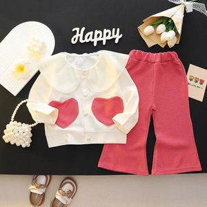 Clothing Sets Girls Clothes Spring Autumn 2024 Children Cotton Coats Sweatshirts Pants 2pcs Tracksuits For Baby Cute Suit Kids Outfits 5Y