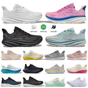 Męskie trenerzy Women Buty do biegania Clifton 9 Cloud Pink Orange Yellow Cyclamen Sweet Lilic Peach Whip Foam Sneakers Womens Bondi 8 Carbon x2 Sports Dhgates buty