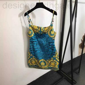 Basic & Casual Dresses designer 2024 Early Spring New Pattern Printed Portrait Metal Buckle Cool Hanging Strap Dress RAZ5