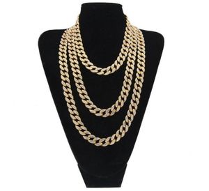Hip Hop Bling Fashion Fashion Jewelry Mens ouro prata miami colares de cadeia de ligação de ligação diamante gelo de colares chian308d7506945