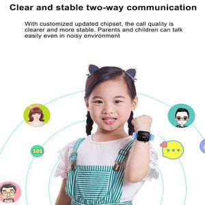 Kids Smart Watch Waterproof SOS GPS Konumlandırma Bulucu Touch Ekran Çağrı Telefon İzle Erkek Kızlar İçin Anti-Lost Bulucu İzleyici