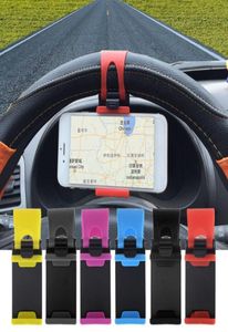 2020 Car Steering Wheel socket phone Holder universal cell phone Clip Mount car Holder for 5080mm iPhone Samsung DHL 8808052
