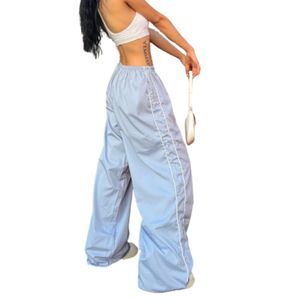 xingqingバギーカーゴパンツy2k美的女性弾性低ウエストルーズジョガーポケット付き2000年代スウェットパンツストリートウェア