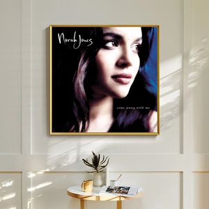 Norah Jones Come Affety Me Music Album Capa Poster Canvas Arte Imprimir Decoração Pintura de parede (sem moldura)