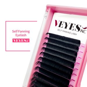 Veyes Inc Easy Fanning Kirpik Uzantıları Veyelash CC Curl Rus hacmi kirpikler hızlı çiçek açma